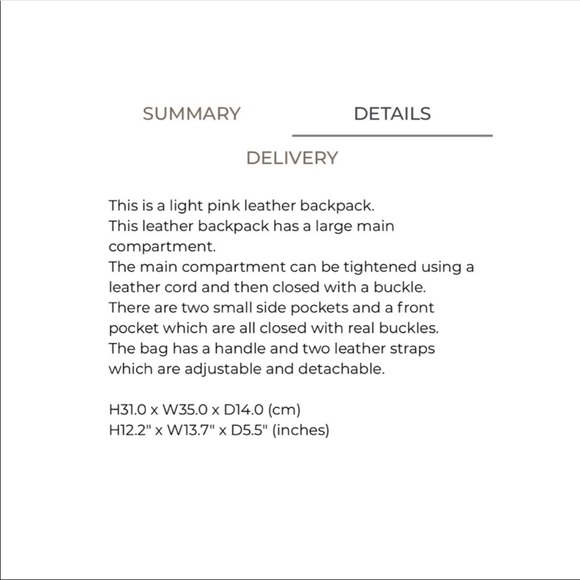 Grafea leather backpack, pink - Picture 6 of 11